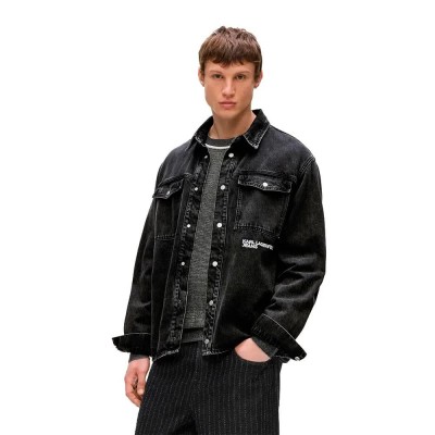 дънки,мъжки,якета,дамски,якета,и,палта,karl,lagerfeld,jeans,b3m16005,overshirt,black,(washed,black)