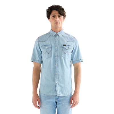 риза,с,къс,ръкав,дамски,ризи,мъжки,ризи,wrangler,112378063,short,sleeve,shirt,blue,(riverbank)
