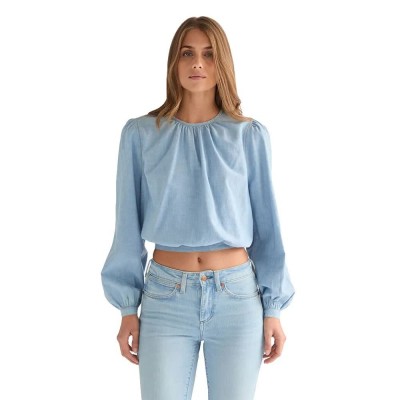 дамски,блузи,wrangler,112378147,long,sleeve,blouse,blue,(aurora)