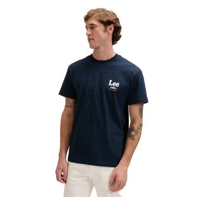 тениска,мъжки,тениски,дамски,тениски,lee,stamp,short,sleeve,t,shirt,blue,(rivet,navy)