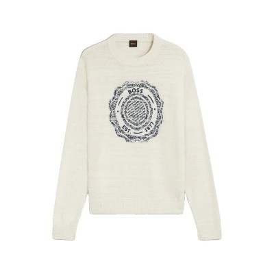 блуза,мъжки,пуловери,дамски,пуловери,boss,kerbert,10277111,sweater,beige,(natural)