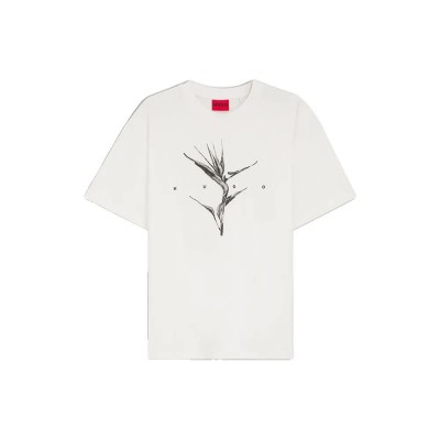 тениска,мъжки,тениски,дамски,тениски,hugo,darise,10268404,short,sleeve,t,shirt,white,(natural)