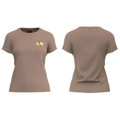 тениска,мъжки,тениски,дамски,тениски,hugo,deloris,10281765,short,sleeve,t,shirt,brown,(light,pastel,brown)