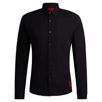 риза,с,дълъг,ръкав,дамски,ризи,мъжки,ризи,hugo,ero3,w,long,sleeve,shirt,black,(black)