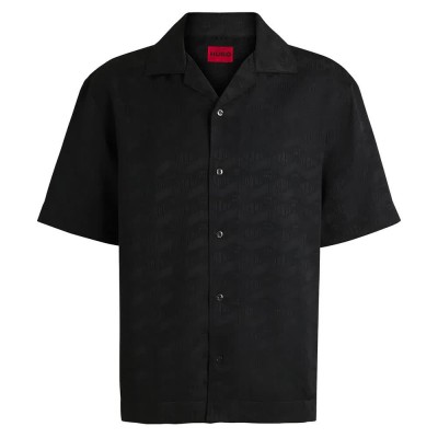 риза,с,къс,ръкав,дамски,ризи,мъжки,ризи,hugo,espino,10270151,short,sleeve,shirt,black,(black)