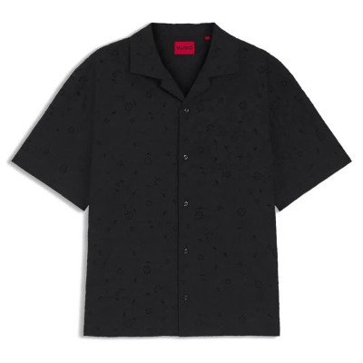 риза,с,къс,ръкав,дамски,ризи,мъжки,ризи,hugo,espino,10278359,short,sleeve,shirt,black,(black)