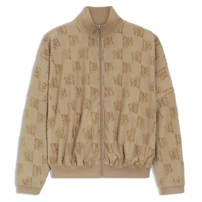 блуза,дамски,блузи,hugo,terry,monogram,10271234,full,zip,sweatshirt,beige,brown,(light,pastel,brown)