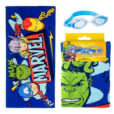хавлиена,кърпа,хавлии,disney,avengers,towel,blue,(multicolor)
