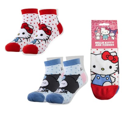 чорапи,мъжки,чорапи,дамски,чорапи,hello,kitty,hello,kitty,socks,2,pairs,multicolor,(multicolor)