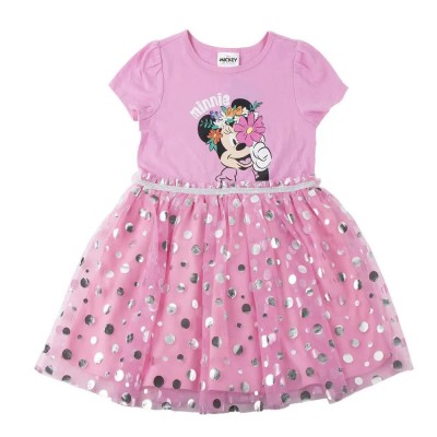 рокля,дамски,поли,и,рокли,disney,minnie,short,sleeve,dress,pink,(pink)