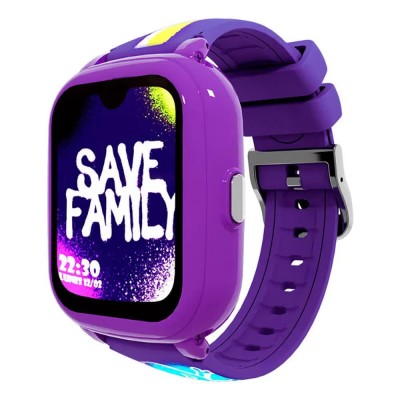 часовници,savefamily,iconic,plus,2,kids,gps,and,calling,ip67,850mah,battery,ai,graffiti,smartwatch,purple,(purple)