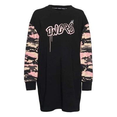 рокля,дамски,поли,и,рокли,dangerous,dngrs,kleider,long,sleeve,short,dress,black,(black,pixel,camouflage)