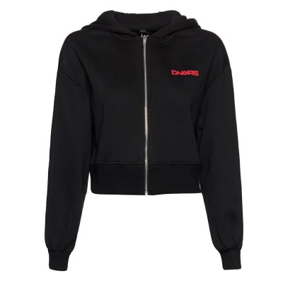 блуза,дамски,блузи,dangerous,dngrs,strong,full,zip,sweatshirt,black,(black)
