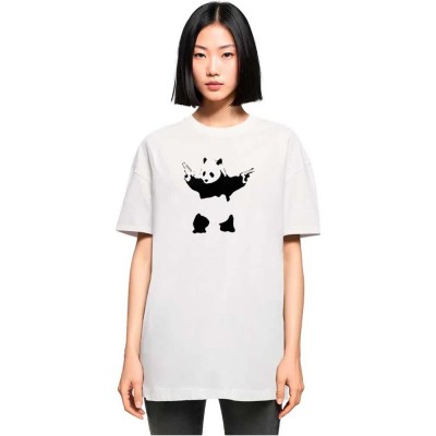 тениска,мъжки,тениски,дамски,тениски,merchcode,brandalised,panda,guns,oversized,short,sleeve,t,shirt,white,(white)
