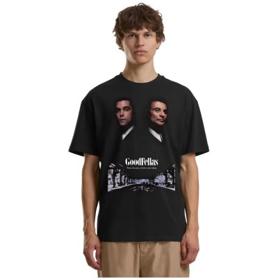 тениска,мъжки,тениски,дамски,тениски,merchcode,goodfellas,poster,lightweight,oversized,short,sleeve,t,shirt,black,(black)