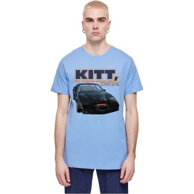 тениска,мъжки,тениски,дамски,тениски,merchcode,knight,rider,kitt,short,sleeve,t,shirt,blue,(horizon,blue)