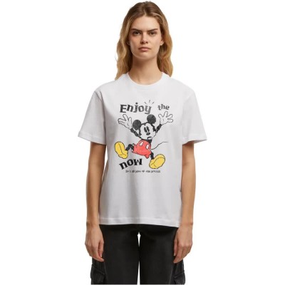 тениска,мъжки,тениски,дамски,тениски,merchcode,mickey,mouse,enjoy,the,now,short,sleeve,t,shirt,white,(white)