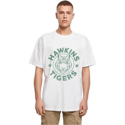 тениска,мъжки,тениски,дамски,тениски,merchcode,stranger,things,hawkins,tigers,oversized,short,sleeve,t,shirt,white,(white)