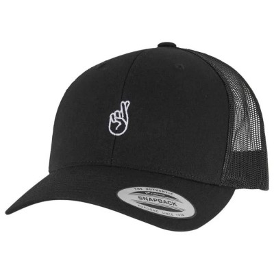 тениска,всички,шапки,mister,tee,crossed,fingers,handsign,retro,trucker,cap,black,(black)