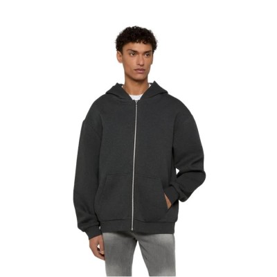 блуза,мъжки,пуловери,urban,classics,fluffy,full,zip,sweatshirt,black,(charcoal)