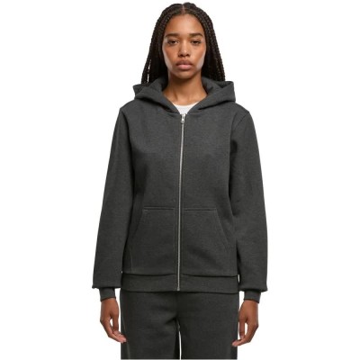 блуза,дамски,блузи,urban,classics,fluffy,full,zip,sweatshirt,grey,(charcoal)