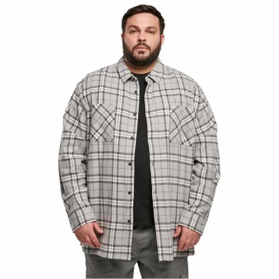 карирана,риза,дамски,ризи,мъжки,ризи,urban,classics,oversized,check,long,sleeve,shirt,grey,(grey,black)