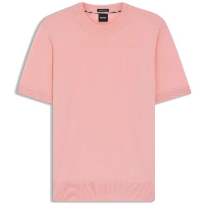 блуза,мъжки,пуловери,дамски,пуловери,boss,umauro,10278963,short,sleeve,sweater,pink,(light,pastel,pink)