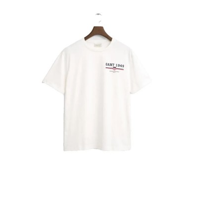 тениска,мъжки,тениски,дамски,тениски,gant,graphic,short,sleeve,t,shirt,white,(eggshell)