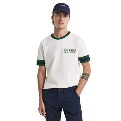 тениска,мъжки,тениски,дамски,тениски,gant,graphic,t,shirt,white,(cream)