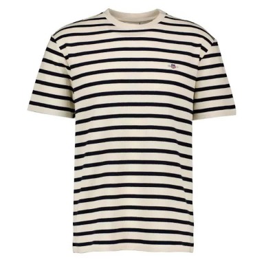 тениска,мъжки,тениски,дамски,тениски,gant,waffle,stripe,short,sleeve,t,shirt,beige,(cream)