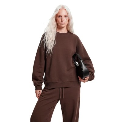 блуза,дамски,блузи,pieces,chilli,loose,fit,sweatshirt,brown,(hot,fudge)