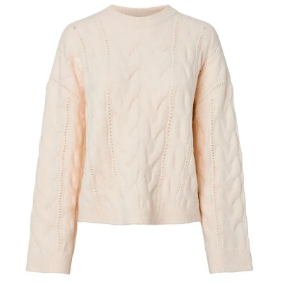 блуза,мъжки,пуловери,дамски,пуловери,pieces,kathy,sweater,beige,(birch,melange)