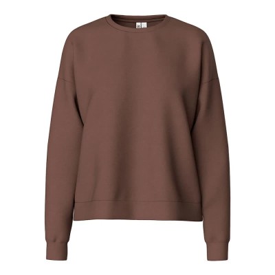 блуза,дамски,блузи,pieces,michelle,scuba,sweatshirt,brown,(hot,fudge)