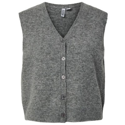 елек,мъжки,пуловери,дамски,пуловери,pieces,sally,knitted,vest,grey,(medium,grey,melange)