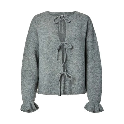 жилетка,мъжки,пуловери,дамски,пуловери,pieces,sally,reverisble,cardigan,grey,(medium,grey,melange)