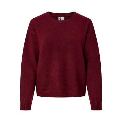 блуза,мъжки,пуловери,дамски,пуловери,pieces,sally,sweater,red,(winetasting,melange)