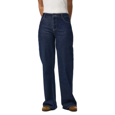 дънки,мъжки,панталони,дамски,панталони,pieces,silke,wide,leg,jeans,blue,(dark,blue,denim)