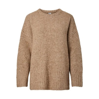 блуза,мъжки,пуловери,дамски,пуловери,pieces,tina,sweater,beige,brown,(greige,melange)