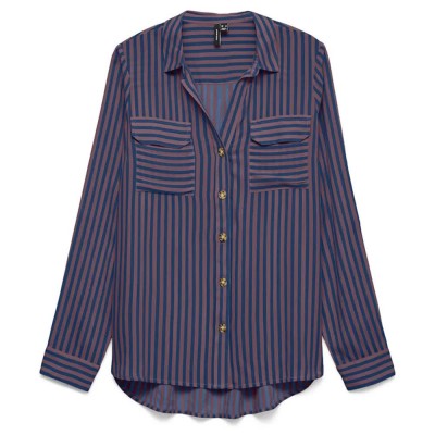 риза,с,дълъг,ръкав,дамски,ризи,мъжки,ризи,vero,moda,bumpy,new,long,sleeve,shirt,blue,(navy,peony,new,stripe,rose,browvn)