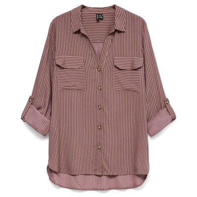 риза,с,дълъг,ръкав,дамски,ризи,мъжки,ризи,vero,moda,bumpy,new,long,sleeve,shirt,brown,pink,(nostalgia,rose,cocoa,brown)