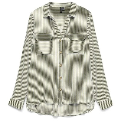 риза,с,дълъг,ръкав,дамски,ризи,мъжки,ризи,vero,moda,bumpy,new,long,sleeve,shirt,green,(sphagnum,snow,white)