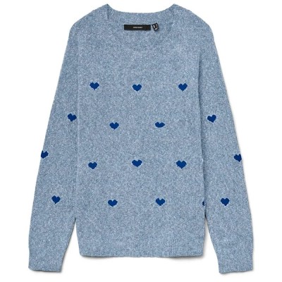 блуза,мъжки,пуловери,дамски,пуловери,vero,moda,doffy,intarsia,sweater,blue,(cashmere,blue,surf,the,web,hearts)