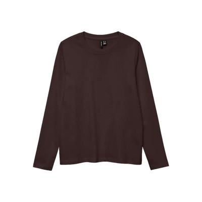 тениска,мъжки,тениски,дамски,тениски,vero,moda,paulina,long,sleeve,t,shirt,brown,(chocolate,torte)