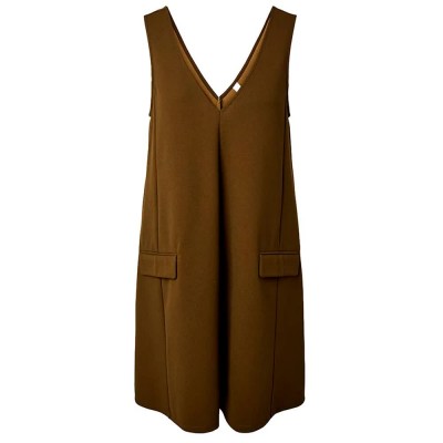 рокля,дамски,поли,и,рокли,yas,malea,sleeveless,short,dress,brown,(dark,olive)