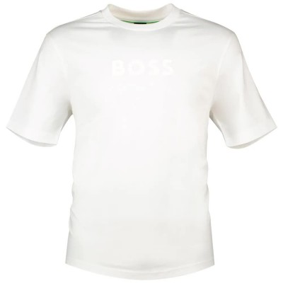 тениска,мъжки,тениски,дамски,тениски,boss,50553652,green,t,shirt,white,(natural)