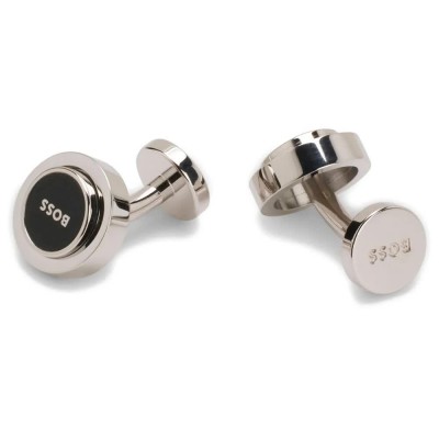 бижутерия,boss,50563127,cufflinks,silver,(black)
