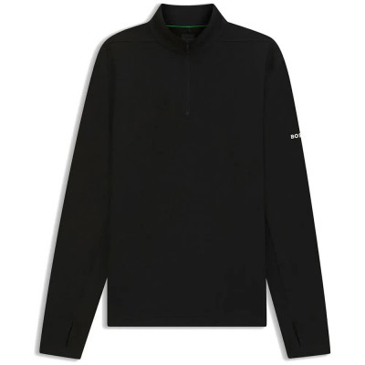 блуза,мъжки,пуловери,boss,active,10280191,half,zip,sweatshirt,black,(black)