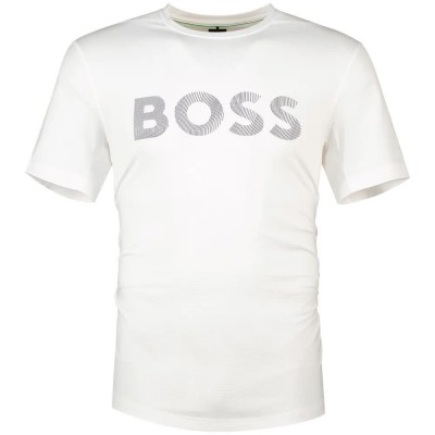 тениска,мъжки,тениски,дамски,тениски,boss,active,logo,10280182,green,short,sleeve,t,shirt,white,(white)