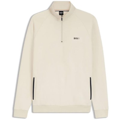 блуза,мъжки,пуловери,boss,sense,10265882,half,zip,sweatshirt,beige,(open,white)