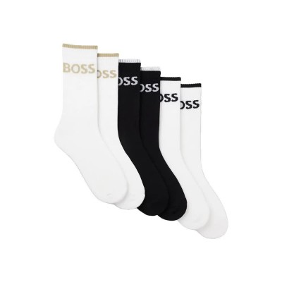 чорапи,мъжки,чорапи,дамски,чорапи,boss,stripcc,10257762,socks,6,pairs,white,black,(open,miscellaneous)